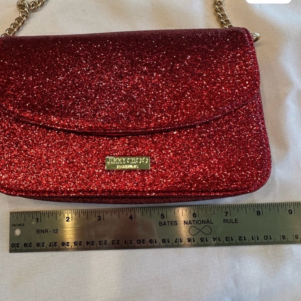 Jimmy Choo Sparkling Red Crossbody Bag - Picture 8 of 9